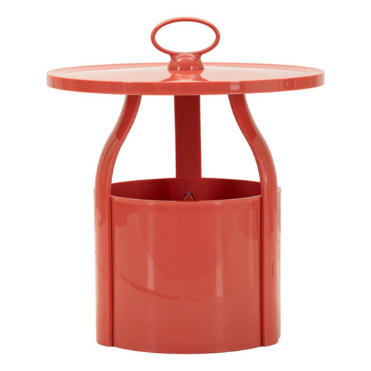 TAVOLINETTO P/GIORNALI IRIS ROSSO CM Ø 44X43