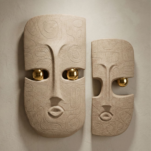 DECORAZIONE MURALE DAKAR COPPIA CM 20X6X40-14X5X32