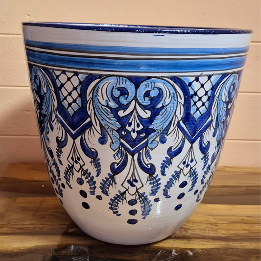 CACHEPOT GRANDE BAROQUE BLU, 40  x 40 cm
