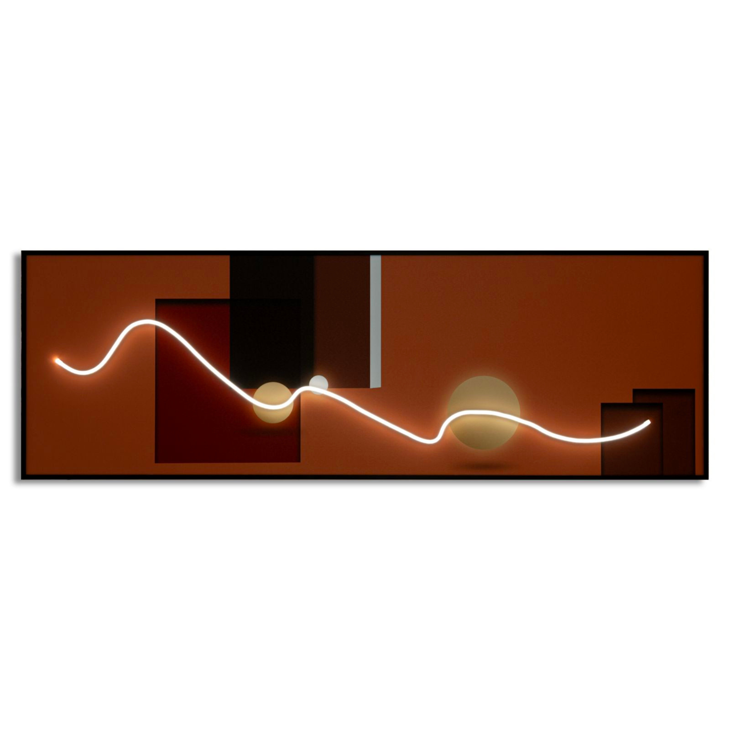 STAMPA C/LED SU TELA ABSTRACT CM 150X3,5X50