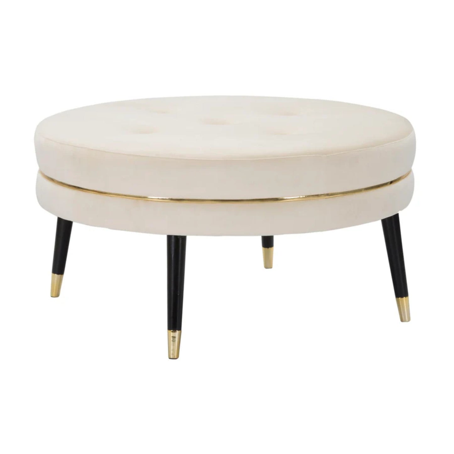 PUFF PARIS XXL CREMA/GOLD Ø 90X46H cm