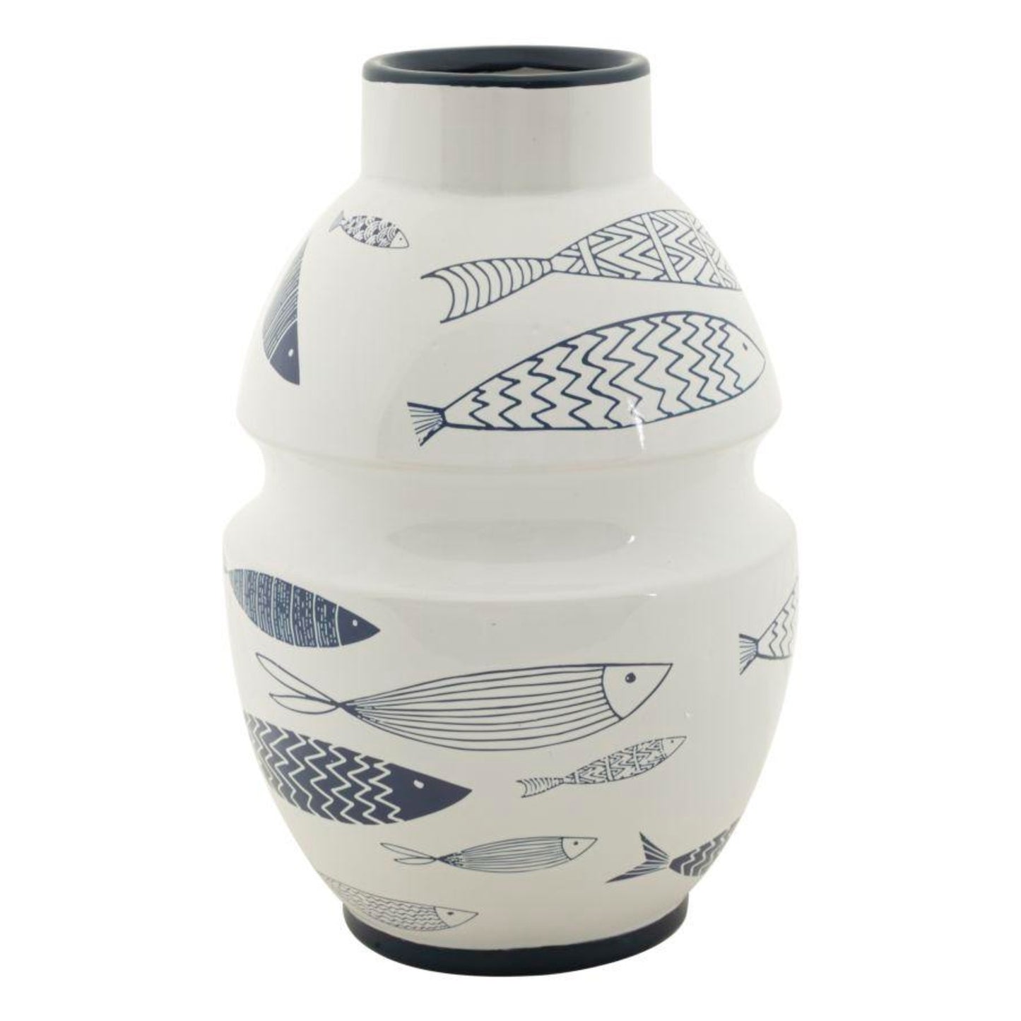 VASO CERAMICA FISH CM Ø 21X31