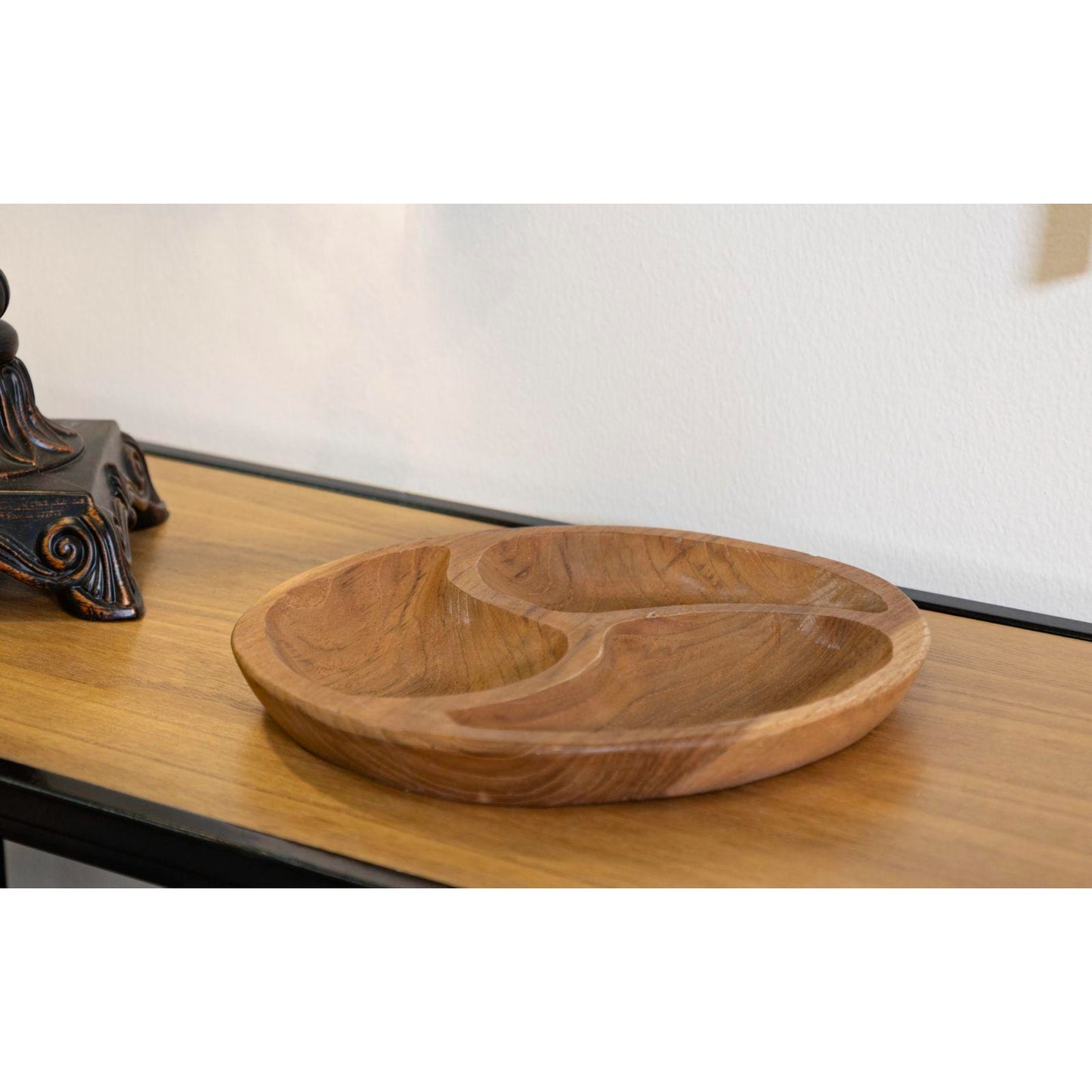 S/TASCHE 3 PARTI IN TEAK RIC. CM Ø 25,5X3  (PEZZI UNICI - NON RIP. IN SERIE)