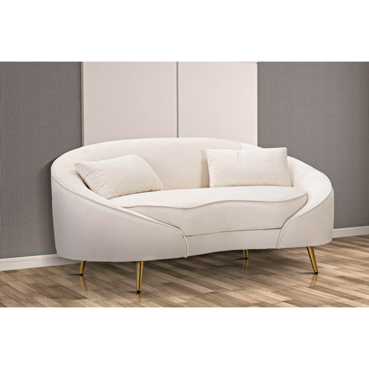 DIVANETTO 2 POSTI OSLO C/CUSCINI CREMA CM 148X84X68