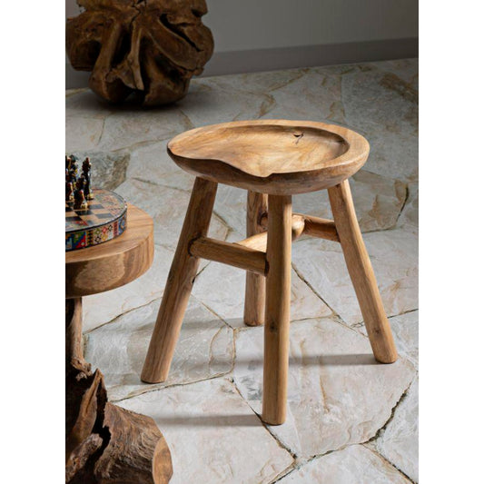 SGABELLO SEL SLIM IN TEAK RIC. CM 35X30X42 (PEZZI UNICI - NON RIP. IN SERIE)