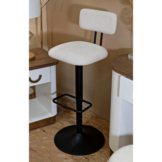 SGABELLO BAR LIGHT BIANCO CM 41X47,5X85-106,5(SEDUTA CM 61-83) SET 2PCS