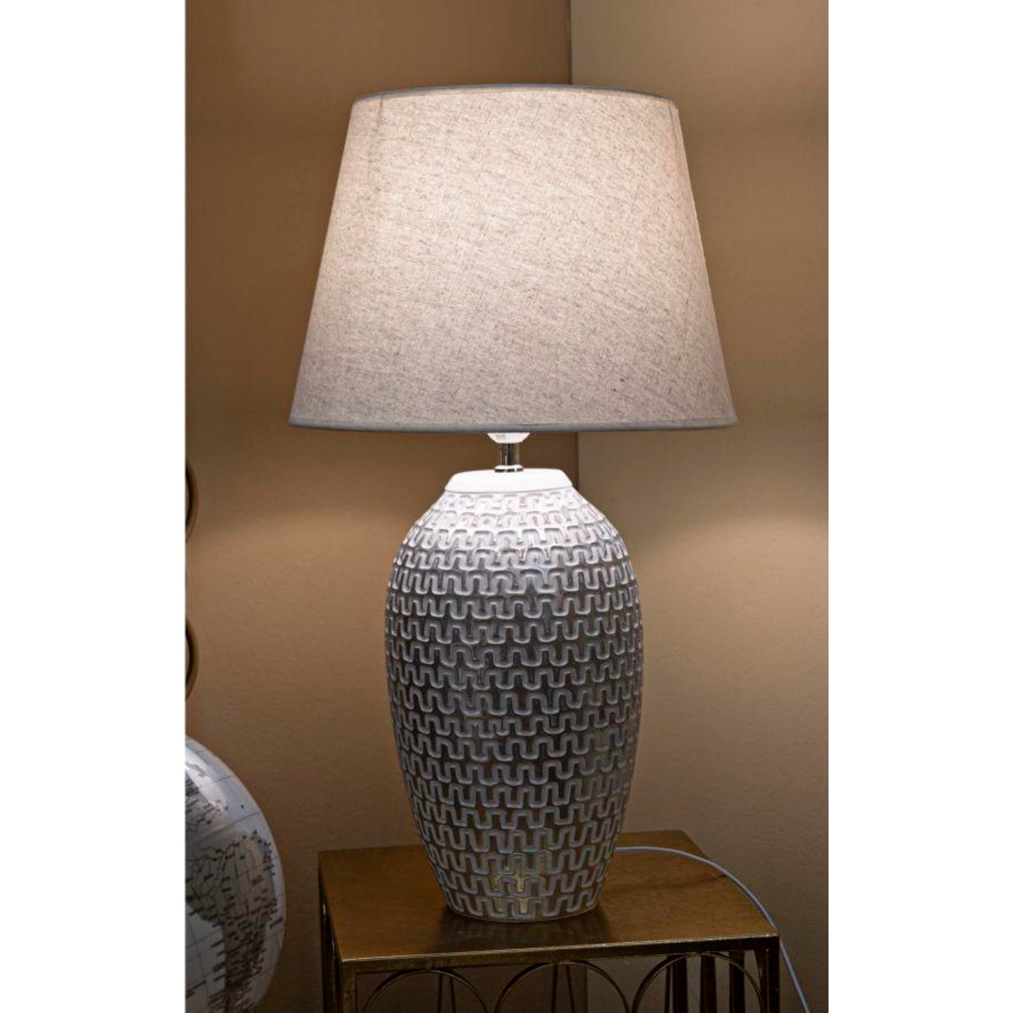 LAMPADA DA TAVOLO RESINA WAVE CM Ø 35X65