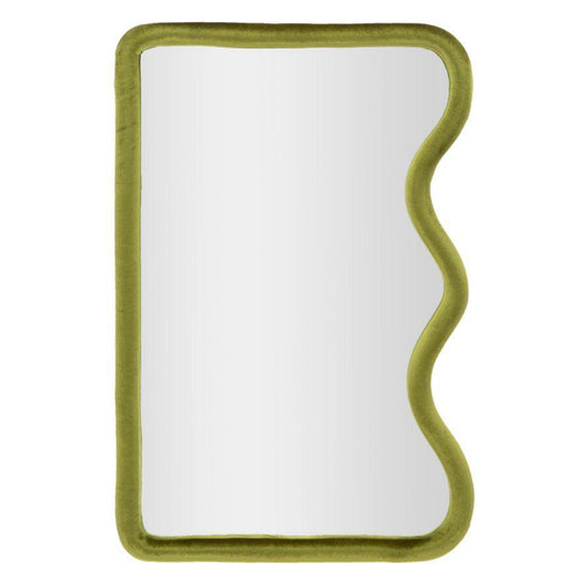 SPECCHIO DA MURO TOD VELLUTO VERDE CM 60X4X90