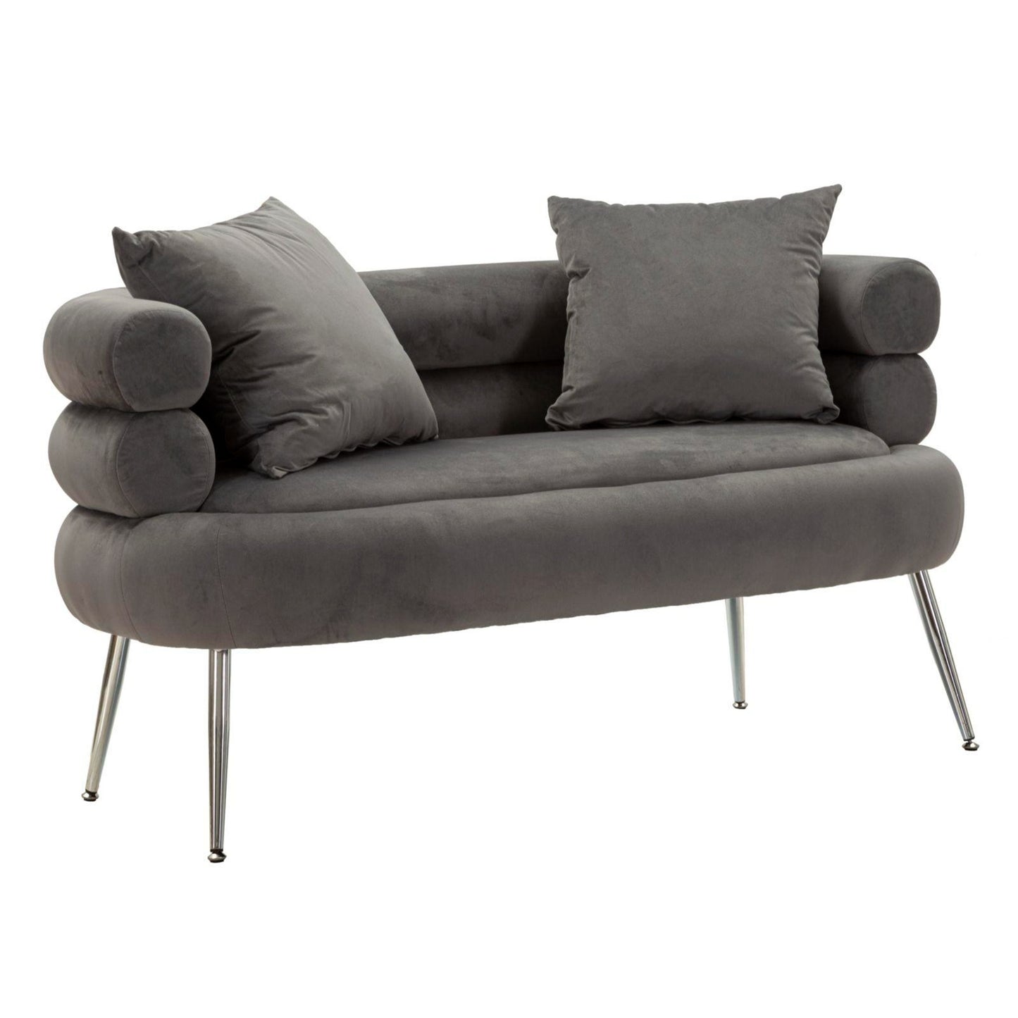 DIVANETTO SILVERY PLUS C/CUSCINI CM 133X68X69