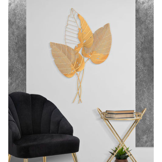 PANNELLO IN FERRO AUTUMN LEAF GOLD CM 53X4X84,5