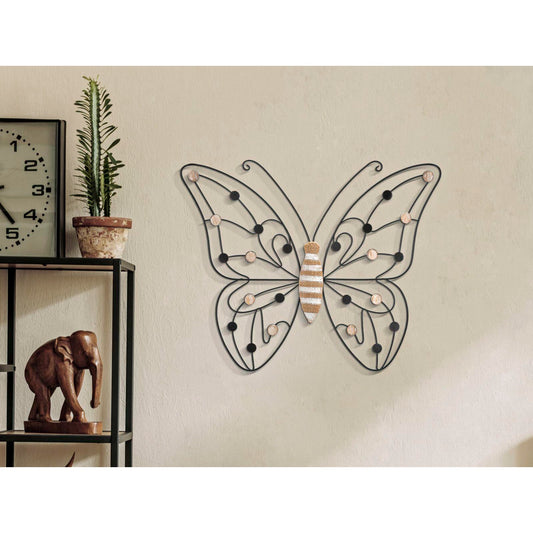 PANNELLO IN FERRO E LEGNO BUTTERFLY CM 39,5X1,5X33,5 MIN 2