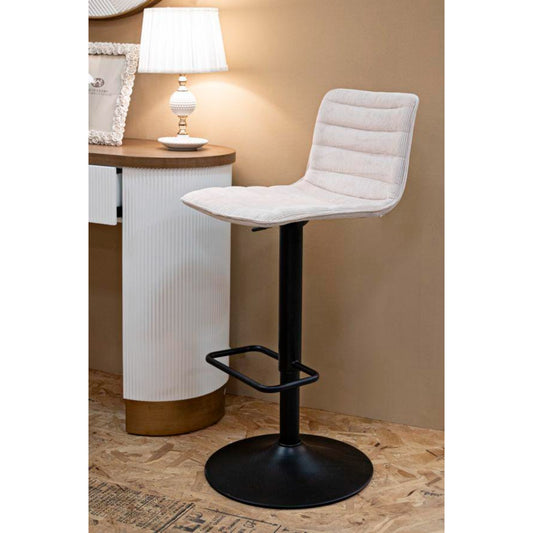 SGABELLO BAR HIGH BIANCO CM 43X49,5X85,5-107(SEDUTA CM 61-82,5) SET 2PCS
