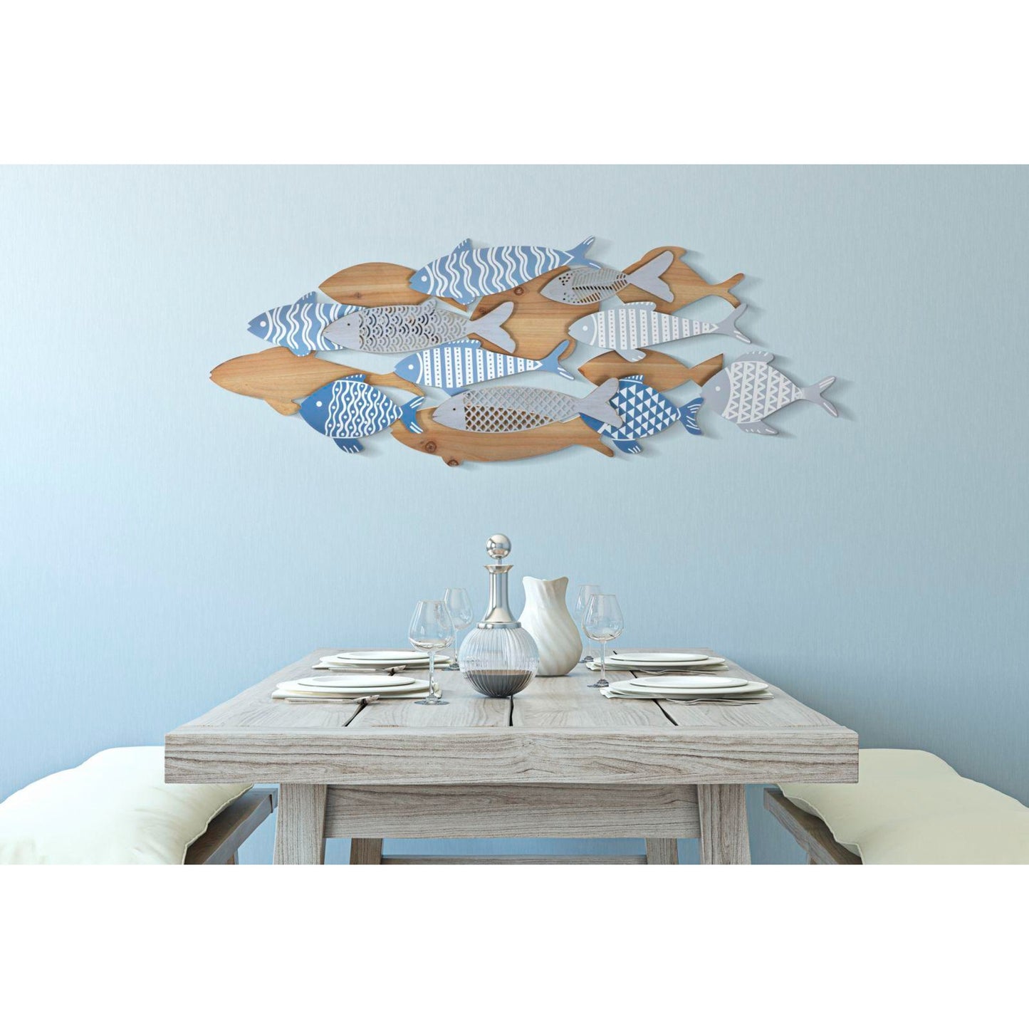 PANNELLO DA MURO FISH SEA CM 91X3X33,5