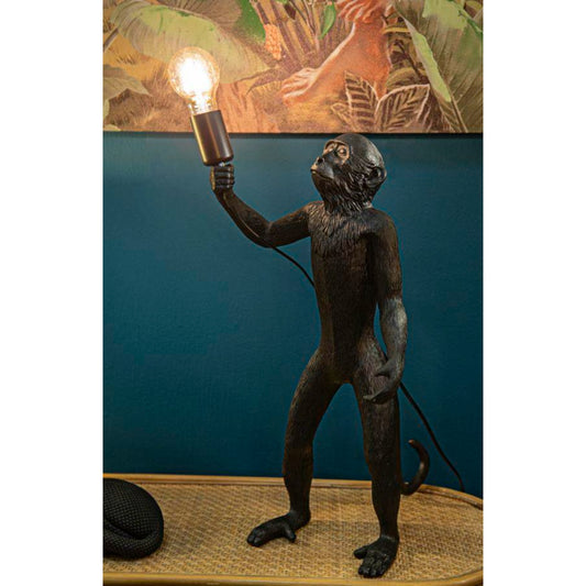 LAMPADA DA TAVOLO MONKEY NERO CM Ø 26X34X55