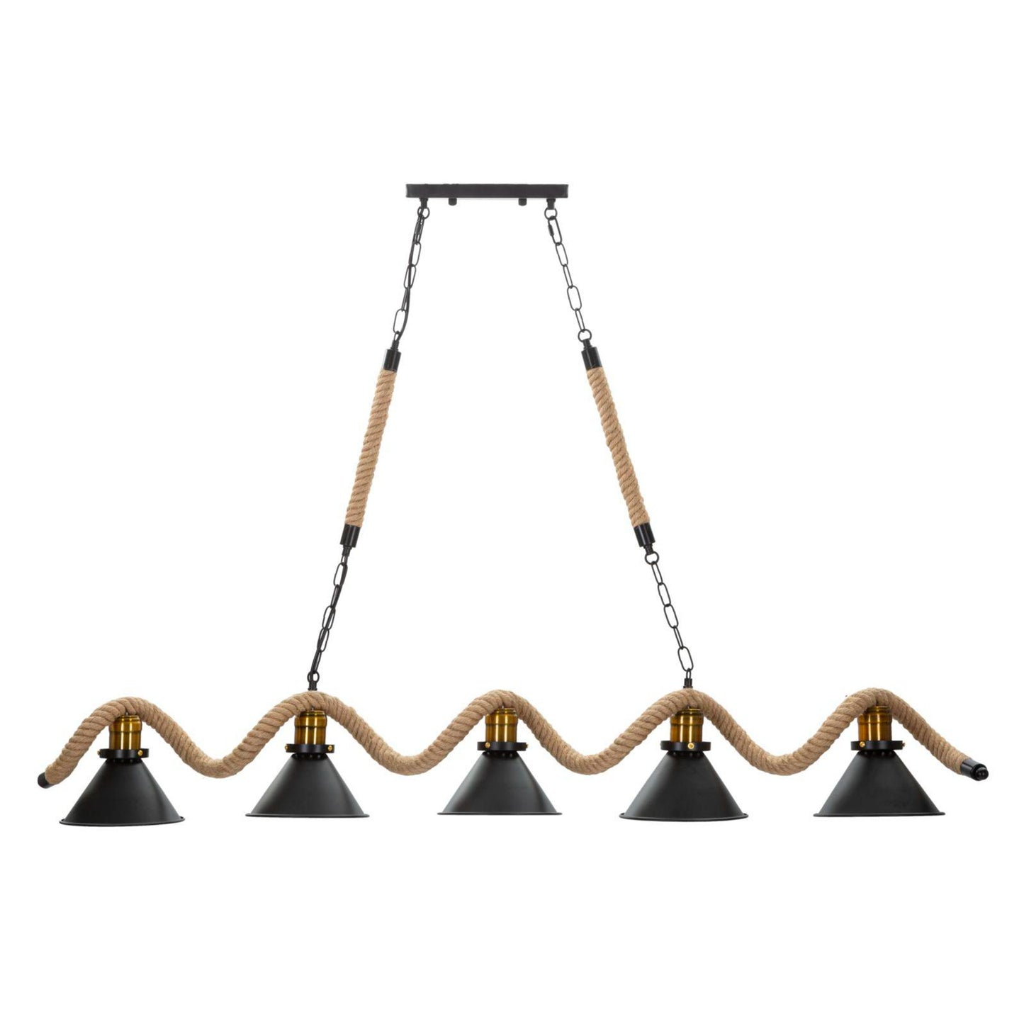 LAMPADARAIO CUP/ROPE 5 LUCI CM 130X20X80