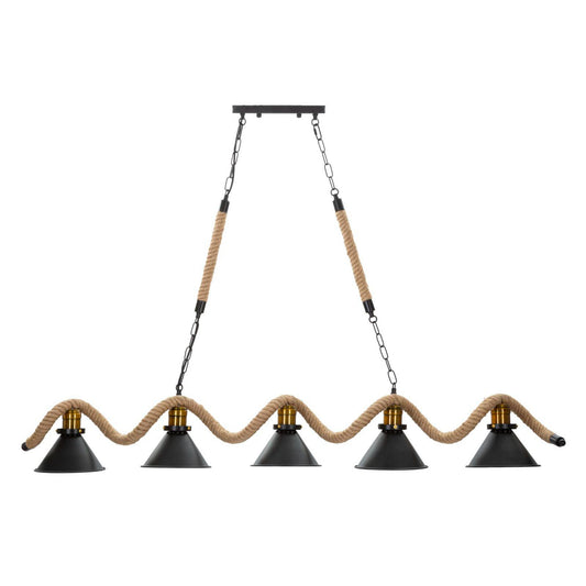 LAMPADARAIO CUP/ROPE 5 LUCI CM 130X20X80