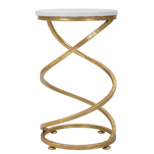 TAVOLINETTO SPIRAL MARBLE CM Ø 27,5X47,5