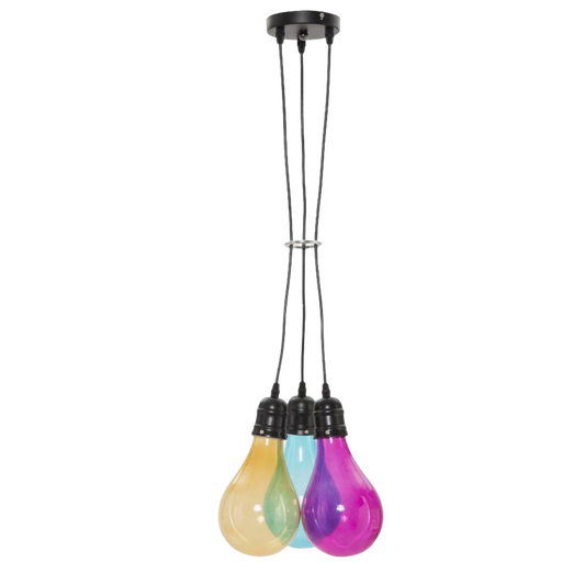LAMPADARIO OKLAHOMA 3 LUCI CM Ø 25X135 (VETRO Ø 3,5)