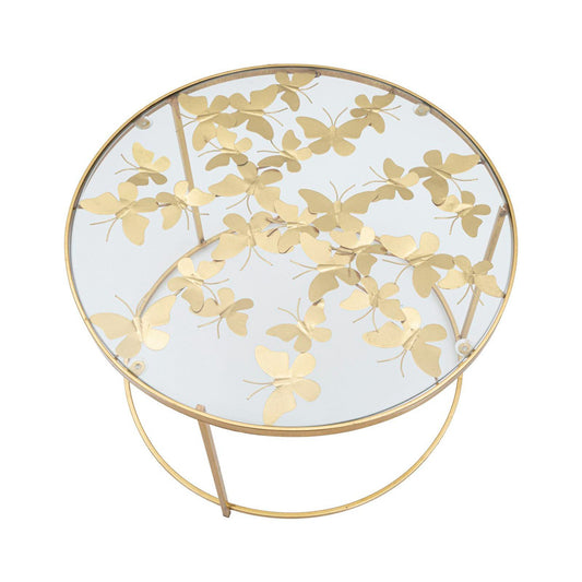 TAVOLO DA CAFFE' BUTTERFLIES CM Ø 60X40,5