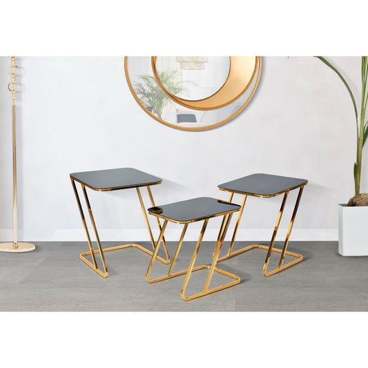 TAVOLINETTI SIMPLE SET 3PZ CM 44X50,5X55,5-39X49X51-34X47X45
