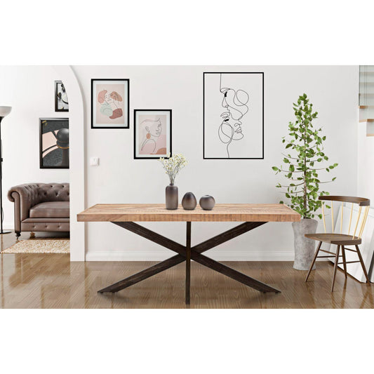TAVOLO DA PRANZO X CM 180X90X77 (LEGNO DI ACACIA NICOLITICA)