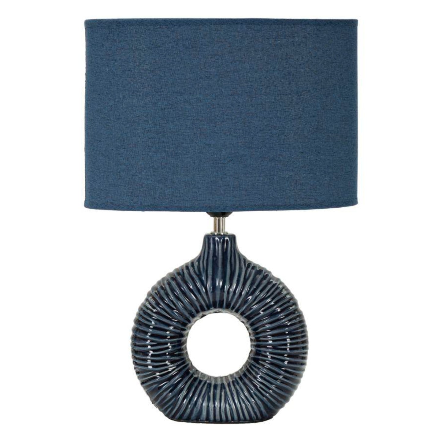 LAMPADA DA TAVOLO SETA BLU CM 28,5X15X43