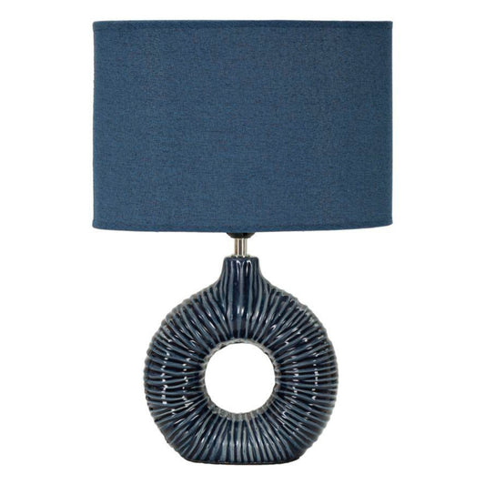 LAMPADA DA TAVOLO SETA BLU CM 28,5X15X43