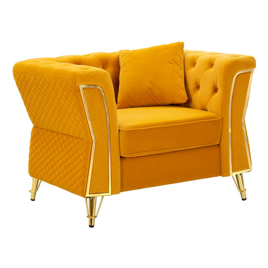 POLTRONA EMY SENAPE C/CUSCINO CM 104X83X76