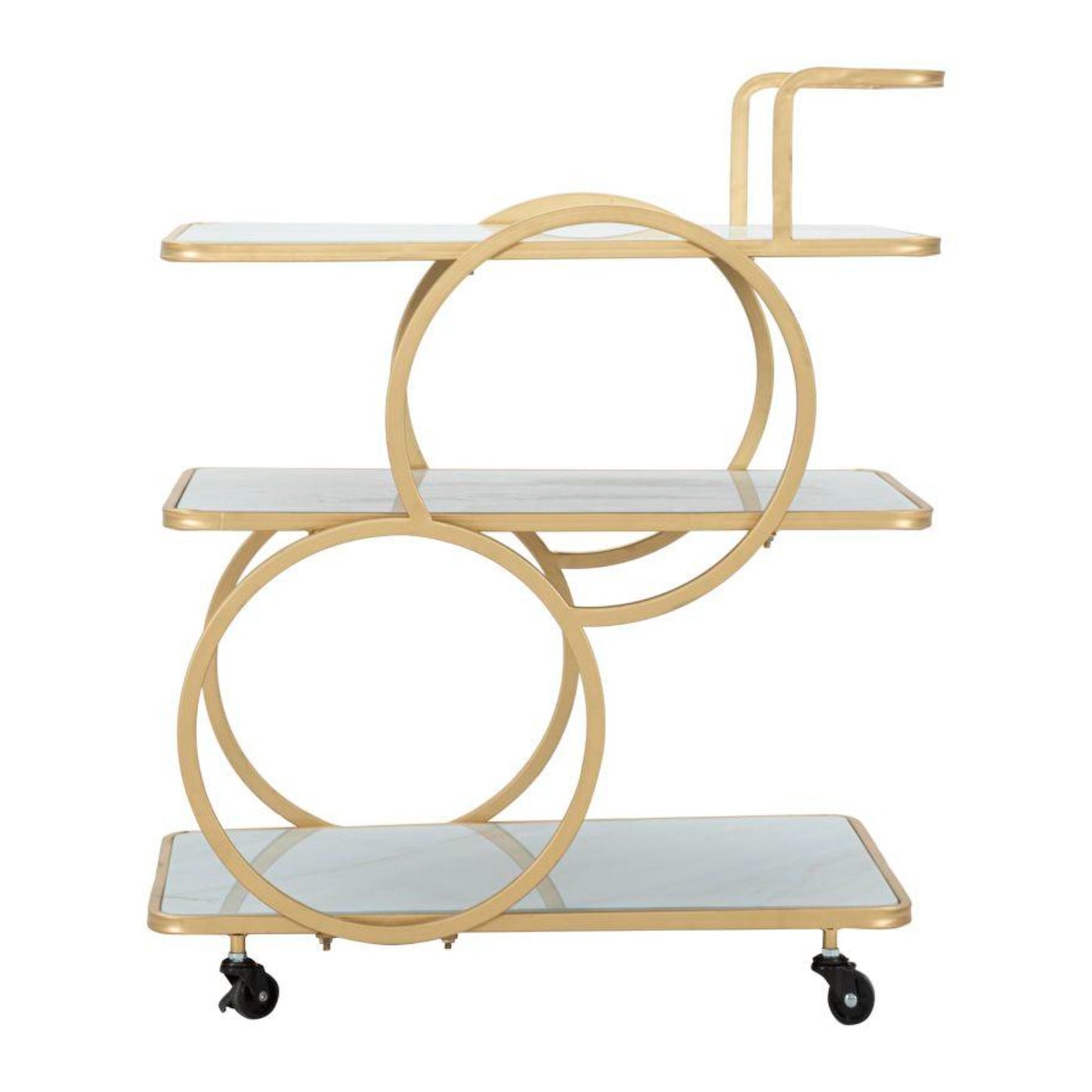 CARRELLO MARBLE GLASS CM 64X46X79H
