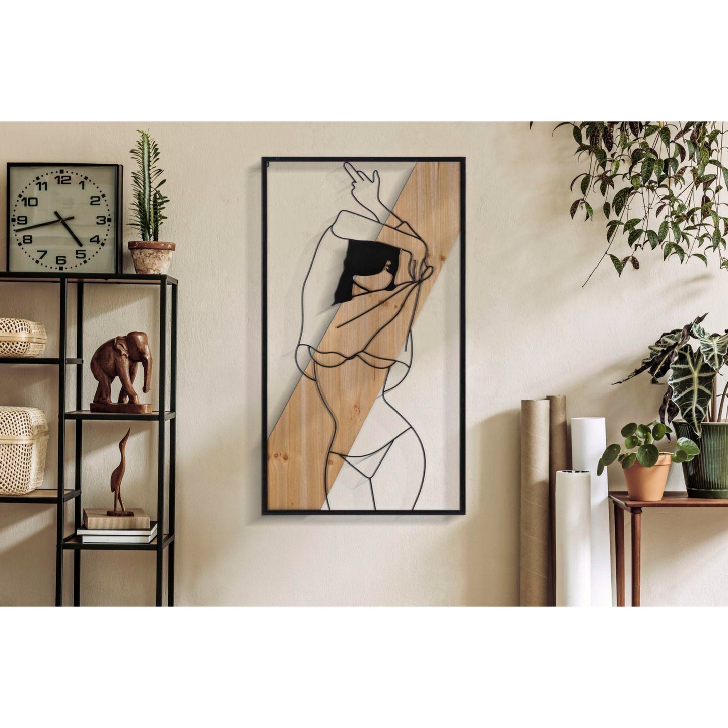PANNELLO DA MURO STRIP -A- FERRO E WOOD CM 50X2X90