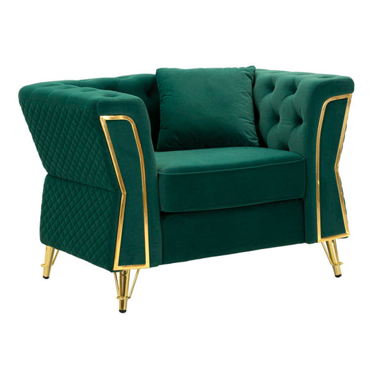 POLTRONA EMY VERDE C/CUSCINO CM 104X83X76