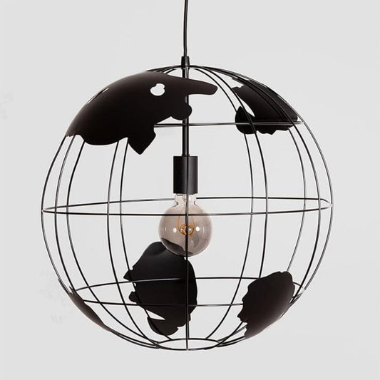 Lampada da soffitto in metallo Mundi Nero diam 50 cm