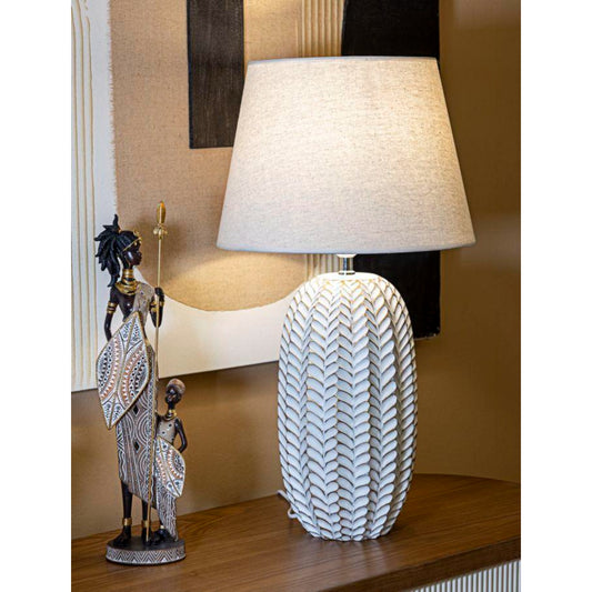 LAMPADA DA TAVOLO RESINA LEAF CM Ø 35X65