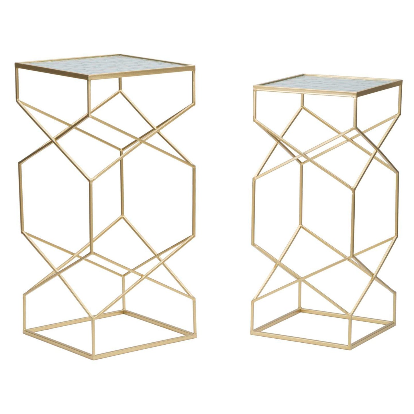 P/TELEFONO GLASSY COPPIA CM 50X50X100-40X40X80