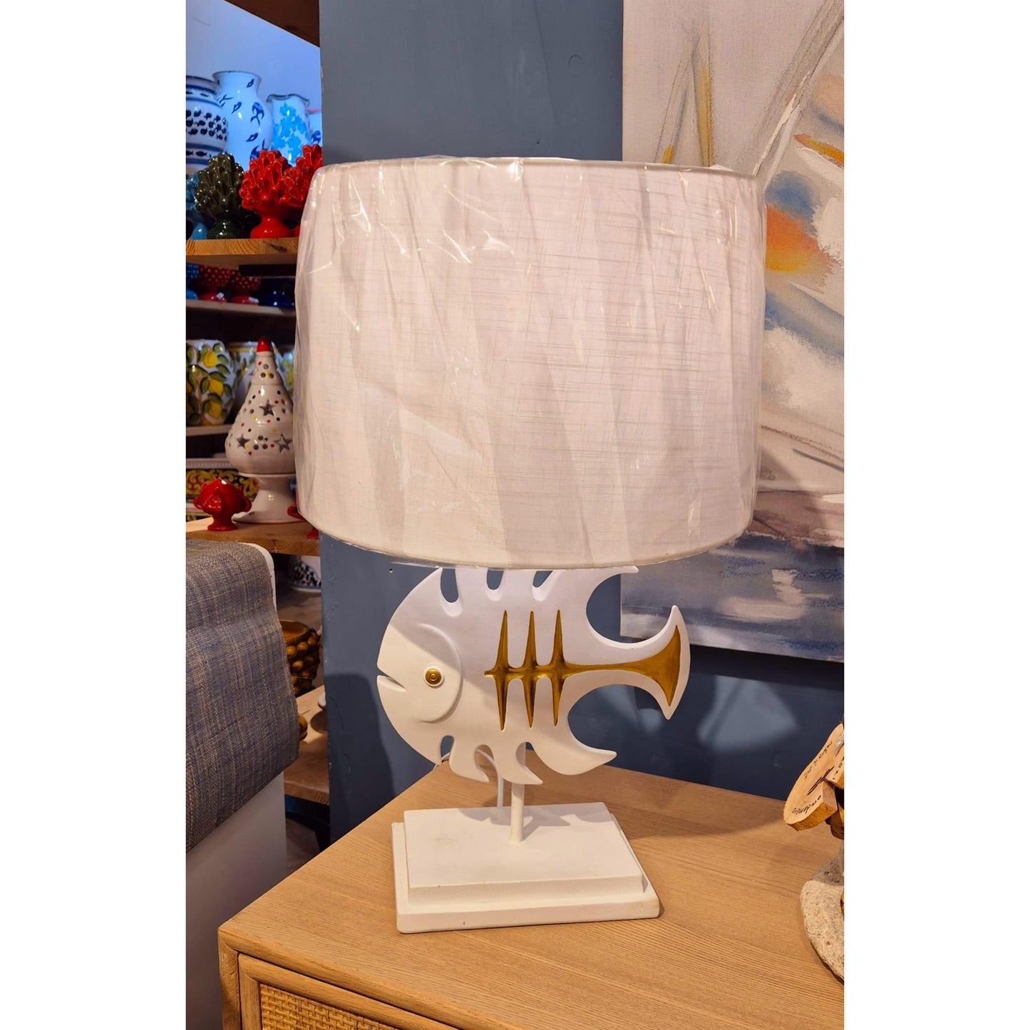 LAMPADA DA TAVOLO FISH 48H cm