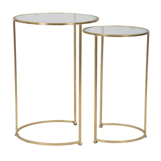 TAVOLINETTI GLAM SIMPLY COPPIA CM Ø 44,5X63-34,5X56,5
