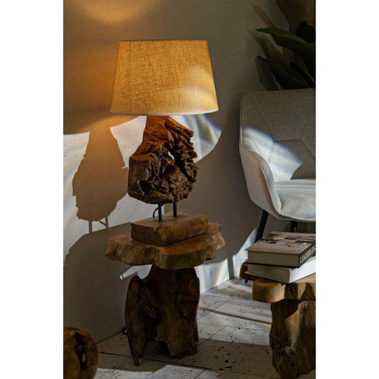 LAMPADA KEPALA IN TEAK RICICLATO CM 35X69 (PEZZI UNICI - NON RIP. IN SERIE)