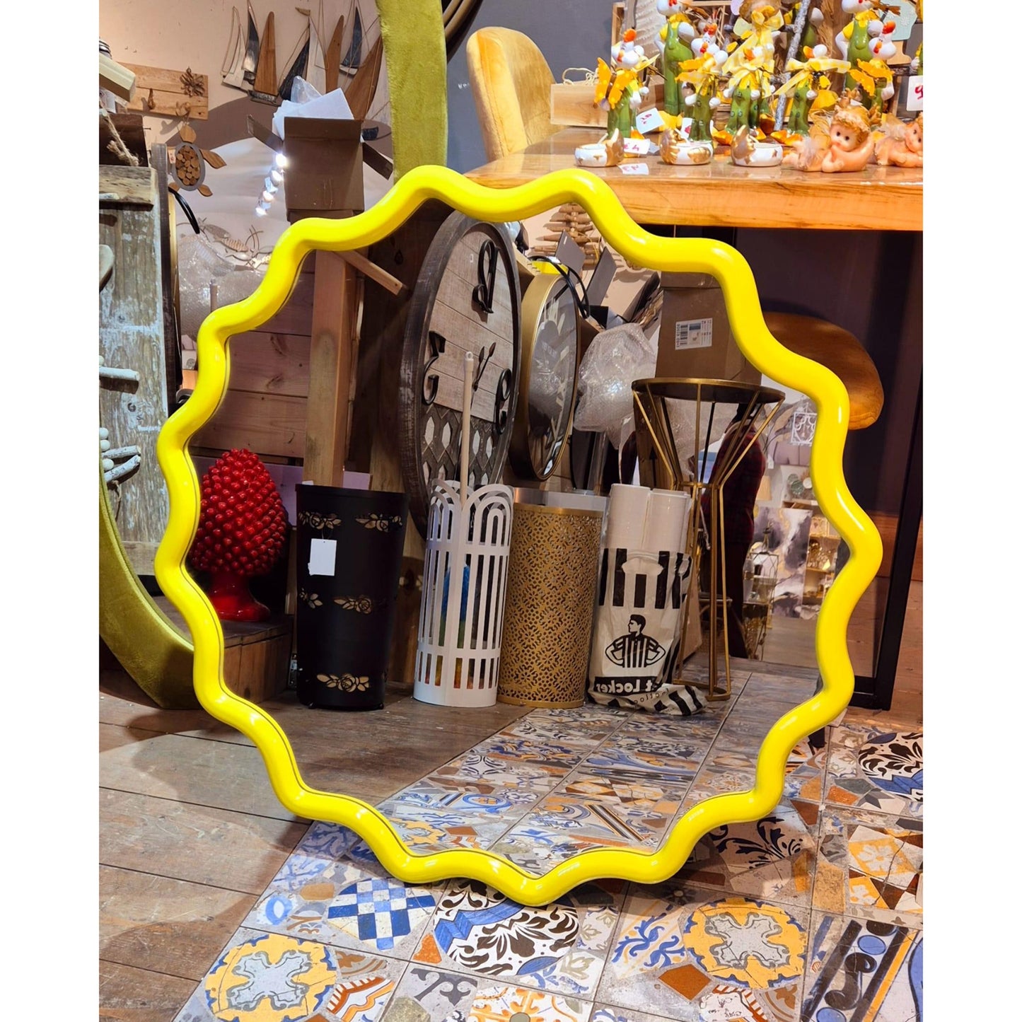 Specchio zigzag diam 80 cm