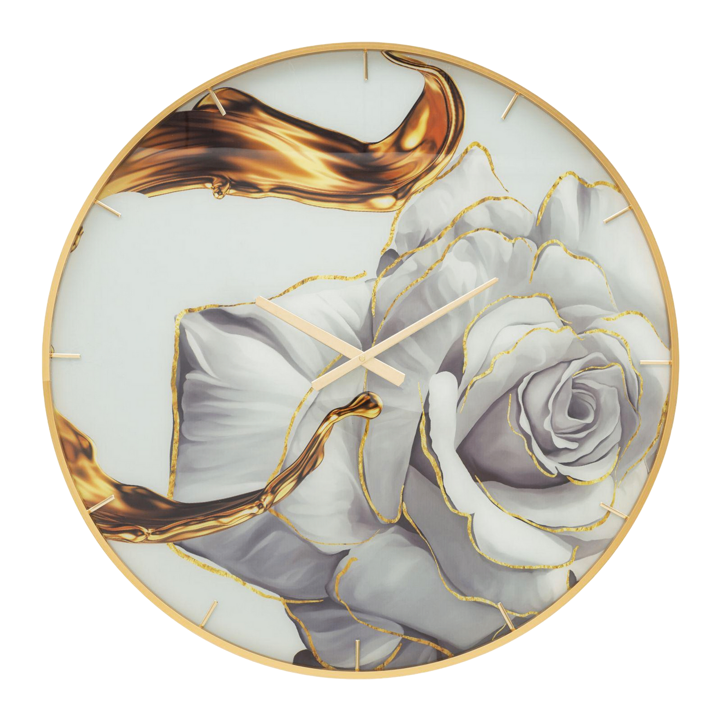 OROLOGIO GLASS ROSE CM Ø 80X5
