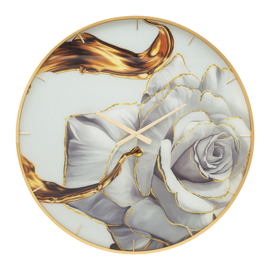 OROLOGIO GLASS ROSE CM Ø 80X5