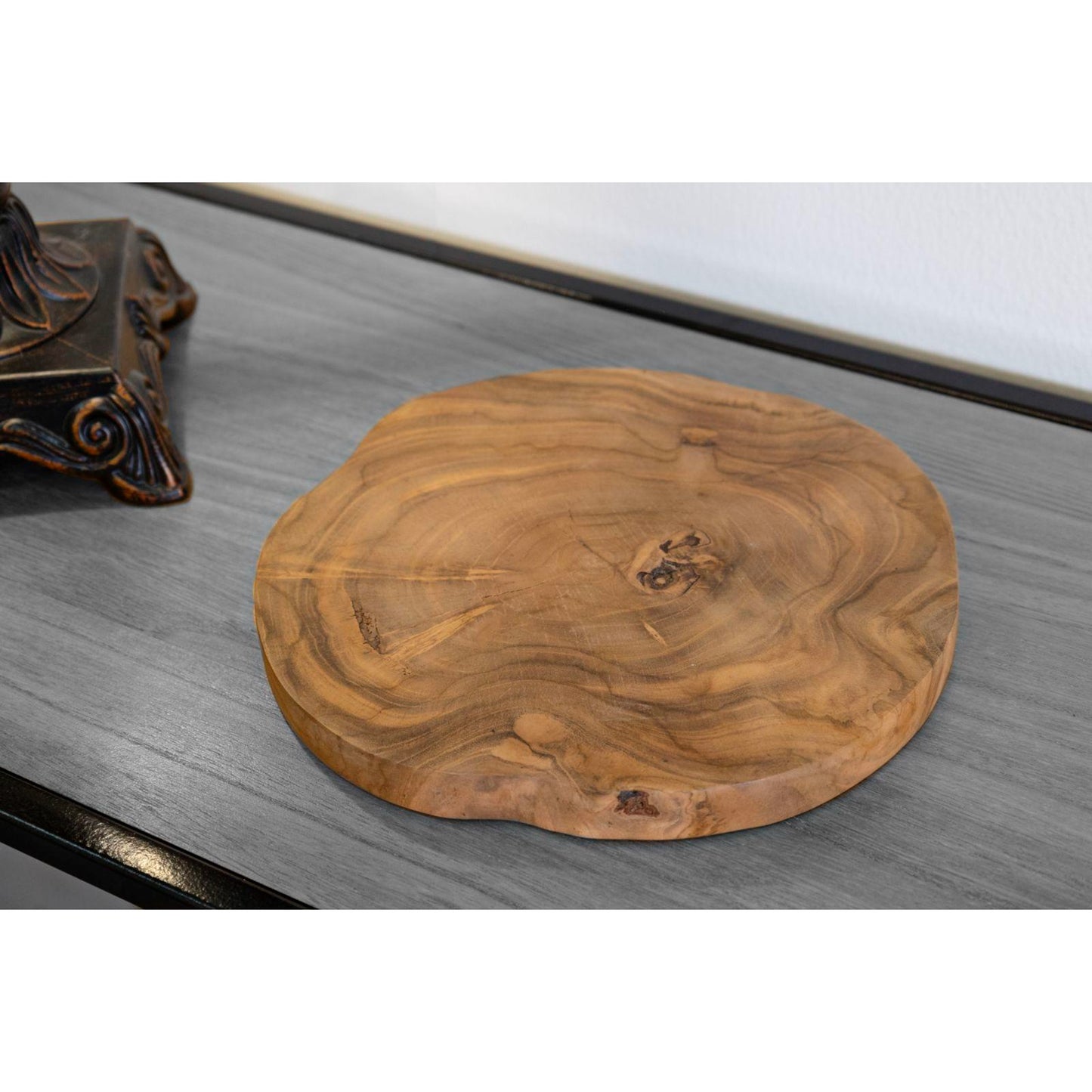 S/TASCHE POKON IN TEAK RIC. CM Ø 24X2 (PEZZI UNICI - NON RIP. IN SERIE)