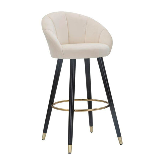 SGABELLO BAR PRAGUE CREMA CM 55X56X104