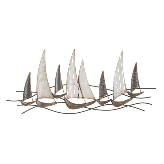 Decorazione in Metallo 3D Barche 5, L100xP3xA44 cm
