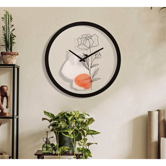 OROLOGIO DA MURO FLOWER -A- CM Ø 40X3,5