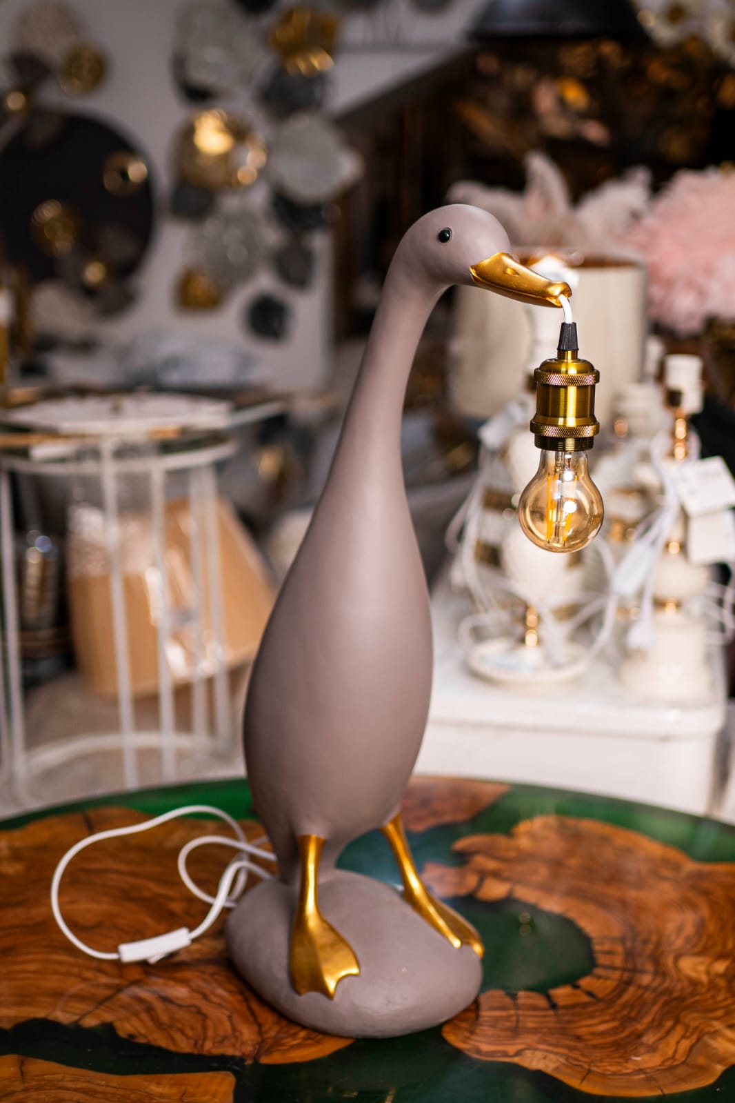 LAMPADA DUCK BIG - Anatra Decorativa in Resina H 67 cm - Casa DecoReal