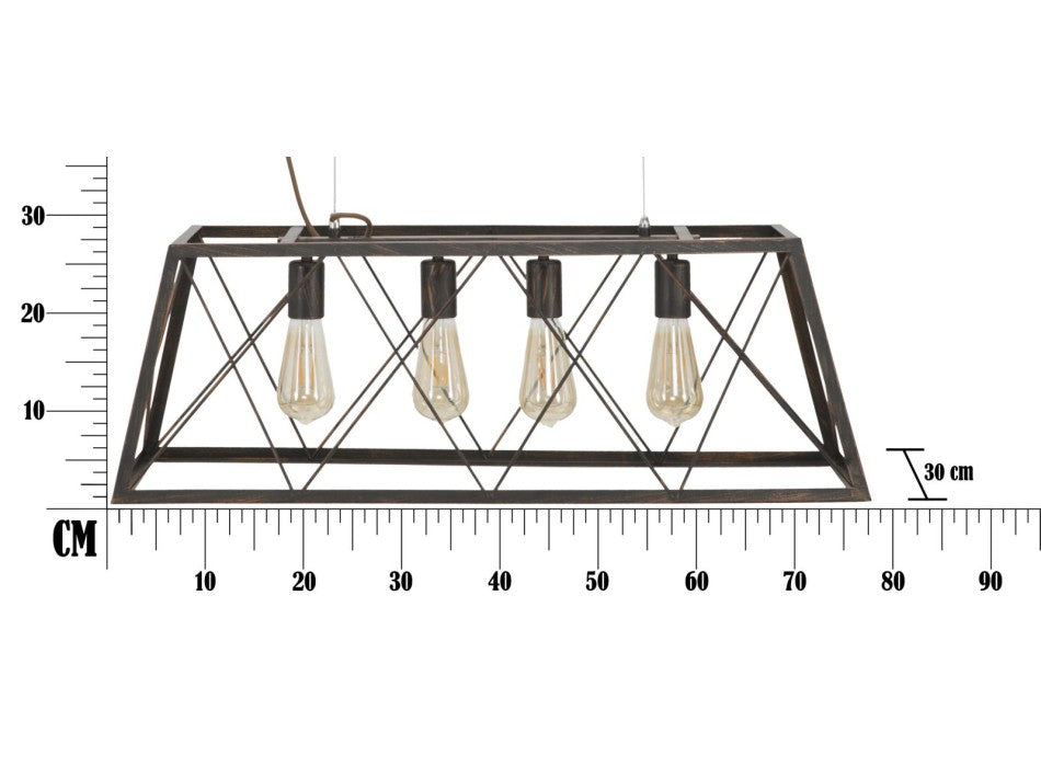 LAMPADARIO INDUSTRIAL 30x26,5 X78H cm
