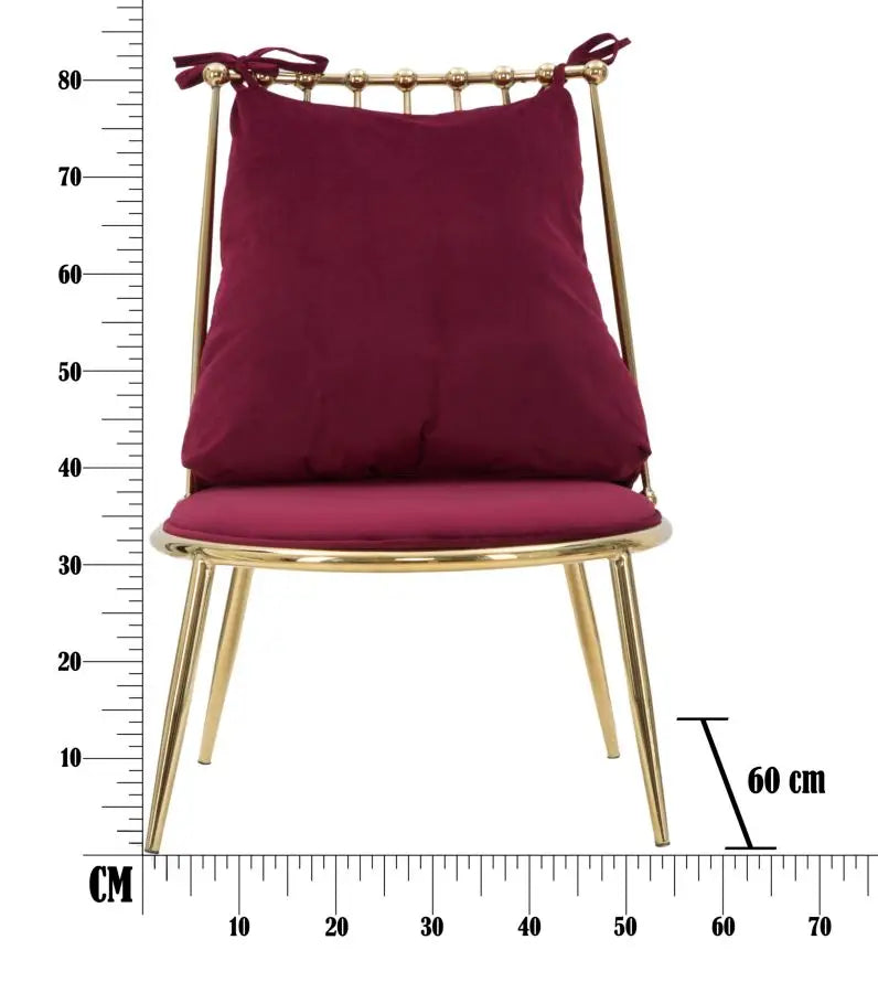 Poltrona Glam Backy Cm 55X60X83 (Altezza Seduta Cm 35 )