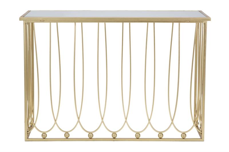 CONSOLLE AMELIE. MISURE120X43X80 CM. MATERIALE : FERRO E SPECCHIO