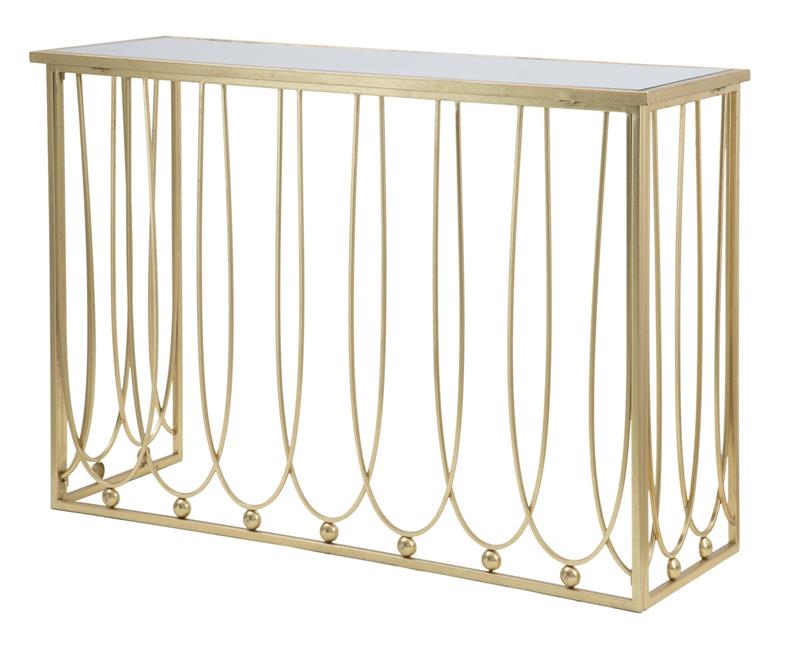 CONSOLLE AMELIE. MISURE120X43X80 CM. MATERIALE : FERRO E SPECCHIO