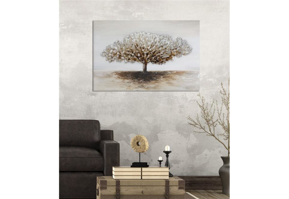 Dipinto Su Tela Albero Alluminium -A-Cm 120X3,8X80